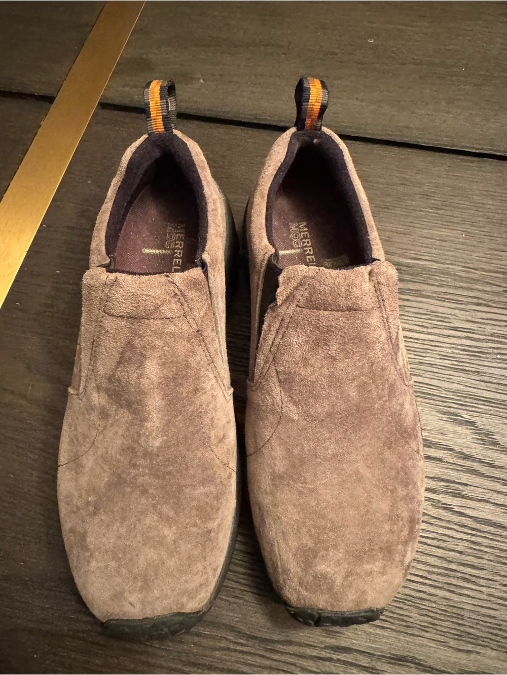 Merrell Men's Brown Suede Slip-On Loafers